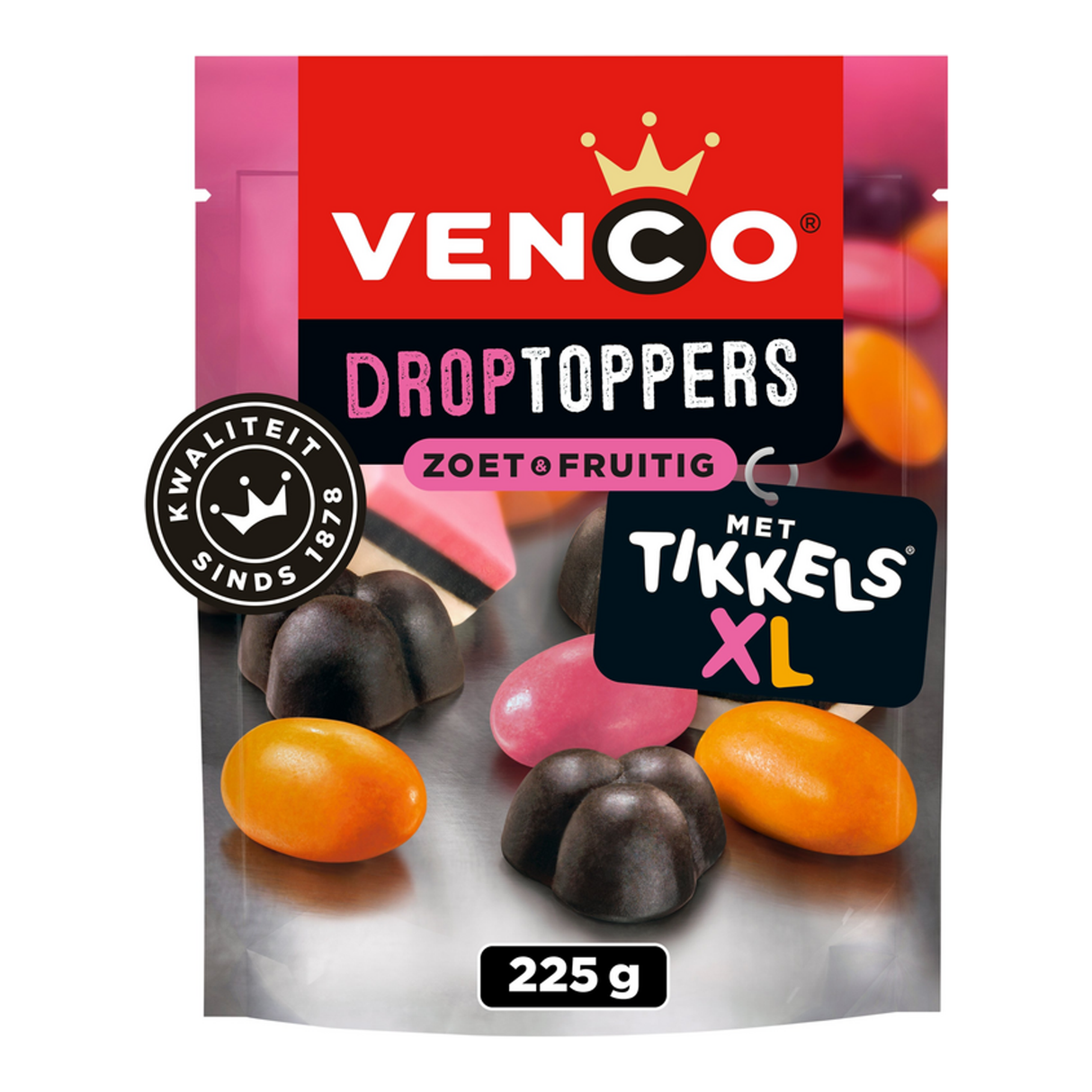 Venco drop toppers frugtpose (10x 225gr)
