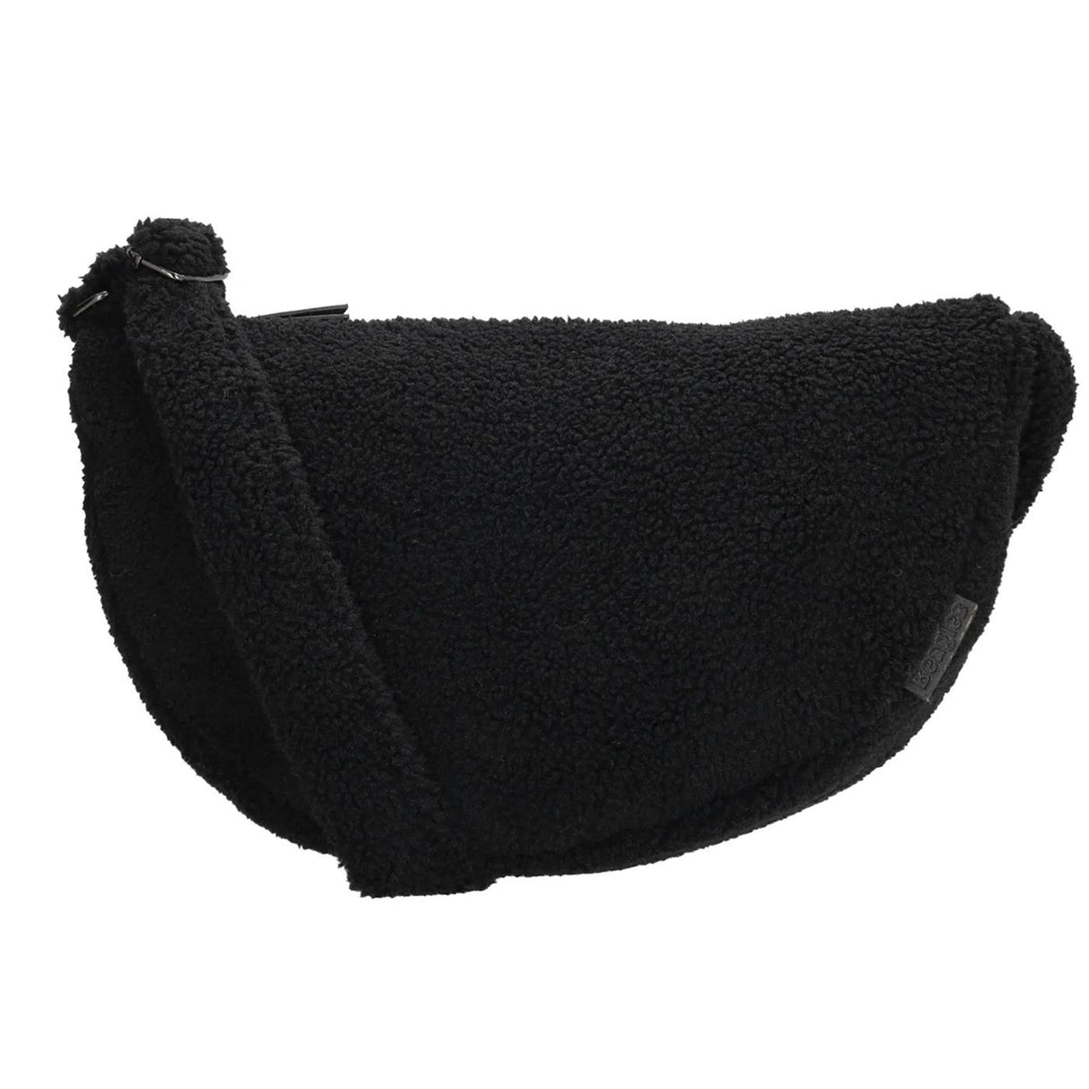 Beagles fluffy teddy moon bag skuldertaske 34x21x8cm lugo sort