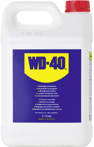 WD-40® multi-spray jerry can - udløser - udleder fugt - stopper med at knirke - beskytter mod rust - fjerner snavs - 5 liter