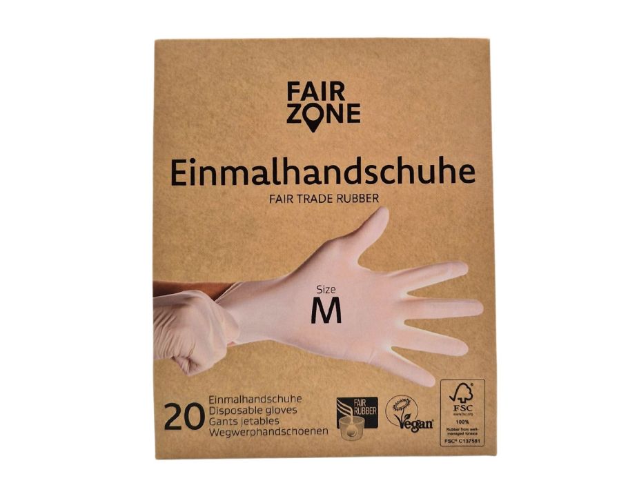 Fairzone latex engangshandsker - str. m - 20 stk