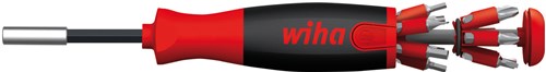Wiha 38606 | skruetrækker med bitmagasin | løft 25 | magnetisk | 12 bit - 38606