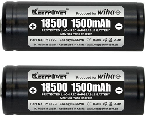 Wiha 41914 | batterisæt 18500 li-ion | 2 stk (2x 1,5ah batteri + oplader) - 41914