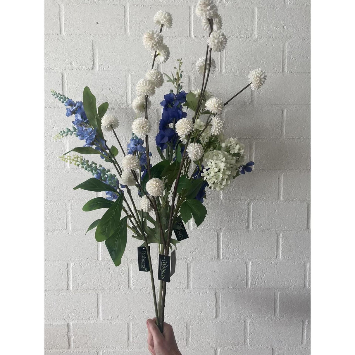 Roberts kollektion kunstig blomst delphinium spray 100cm mørkeblå