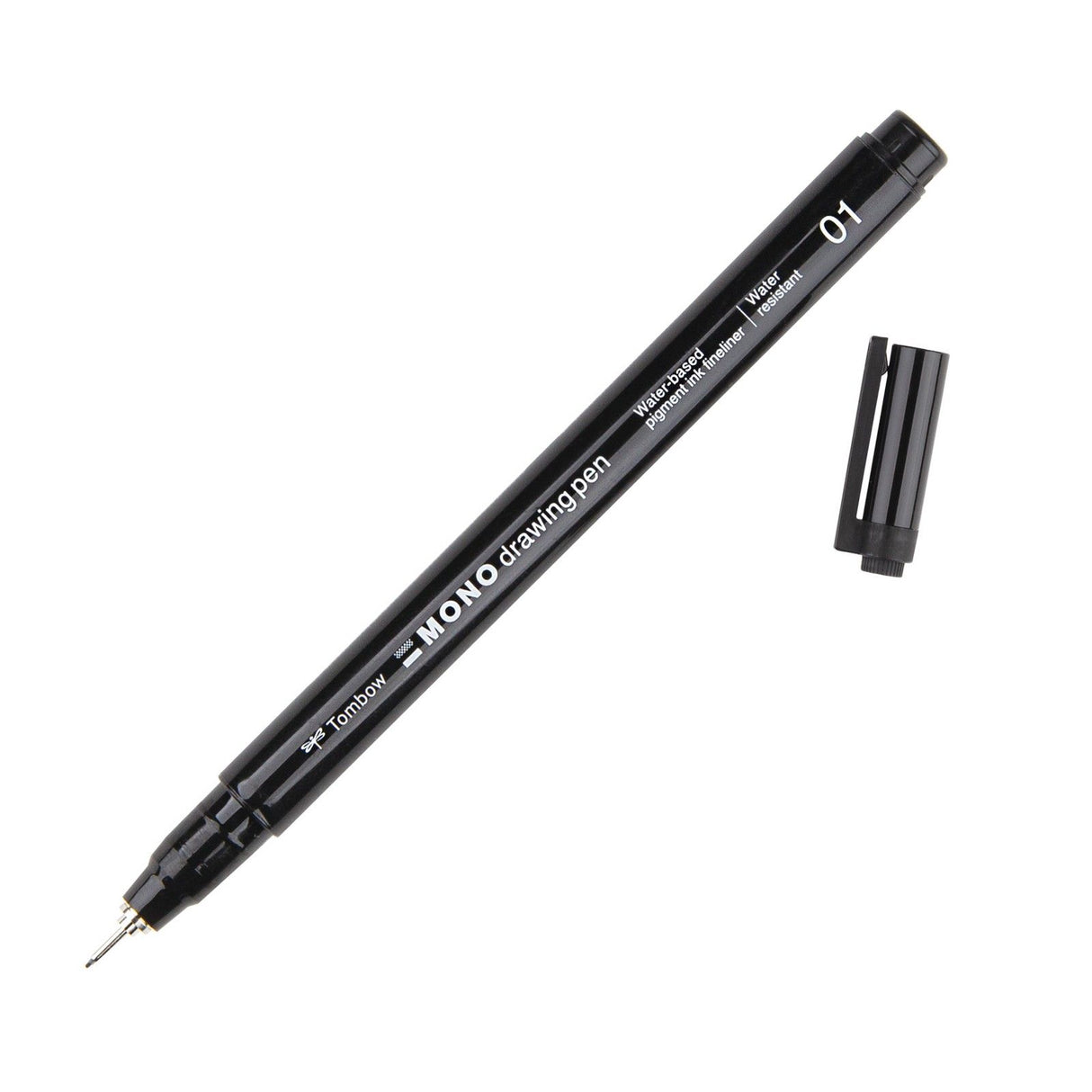 Tombow • fineliner mono tegnepen, stregbredde 01 (ca. 0,25 mm), sort
