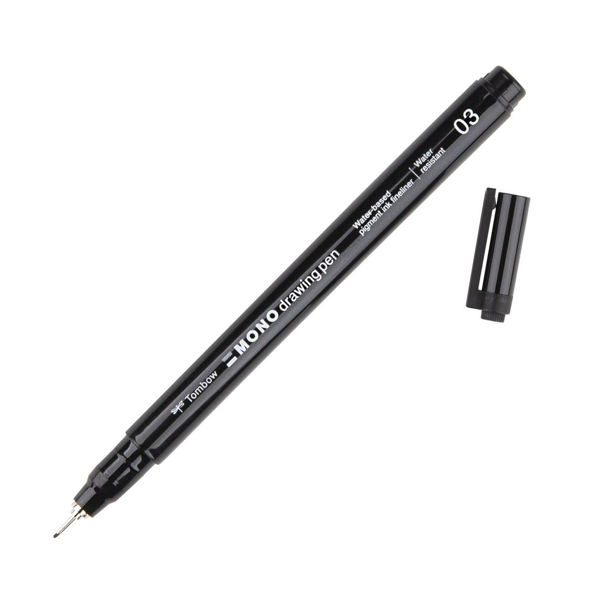 Tombow • fineliner mono tegnepen, stregbredde 03 (ca. 0,35 mm), sort