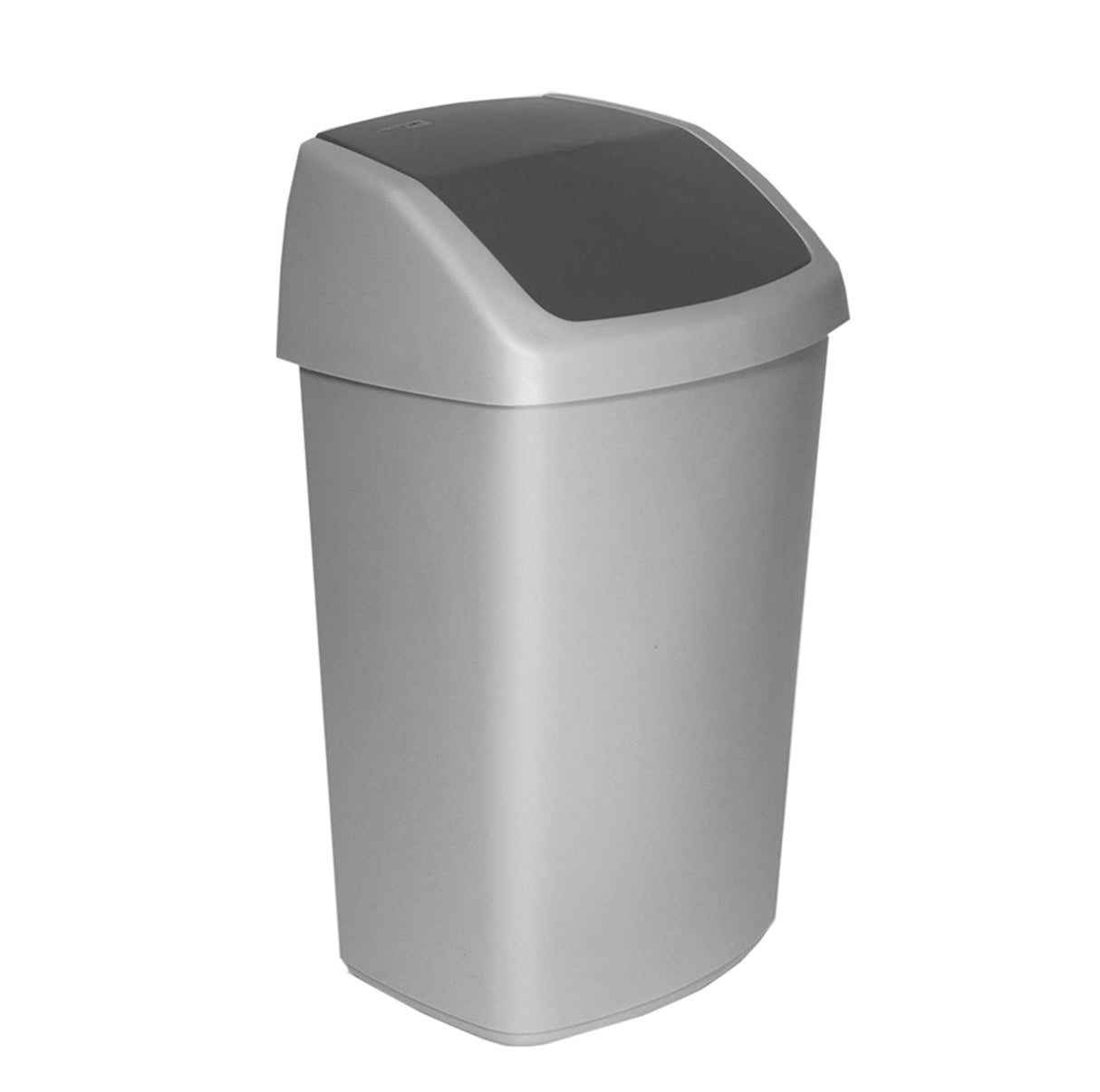 Curver skraldespand swing 50 liter sølv antracit 69x30x40cm (hxlxb)