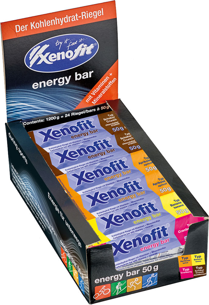 Xenofit energibar blandet 24x50g æske