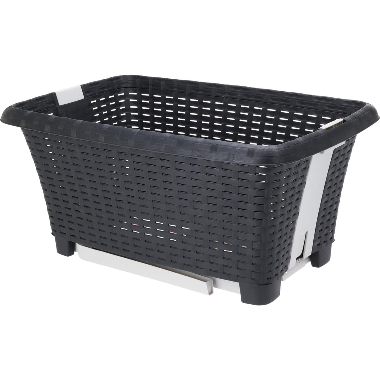 Excellent houseware wasmand met poten 60x40x60cm antraciet