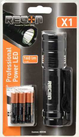 Lommelygte pro 150 meter inkl. 3xaaa*