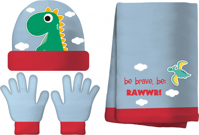 Zaska Winter Set Boys Cotton Blue 4-Piece One-størrelse