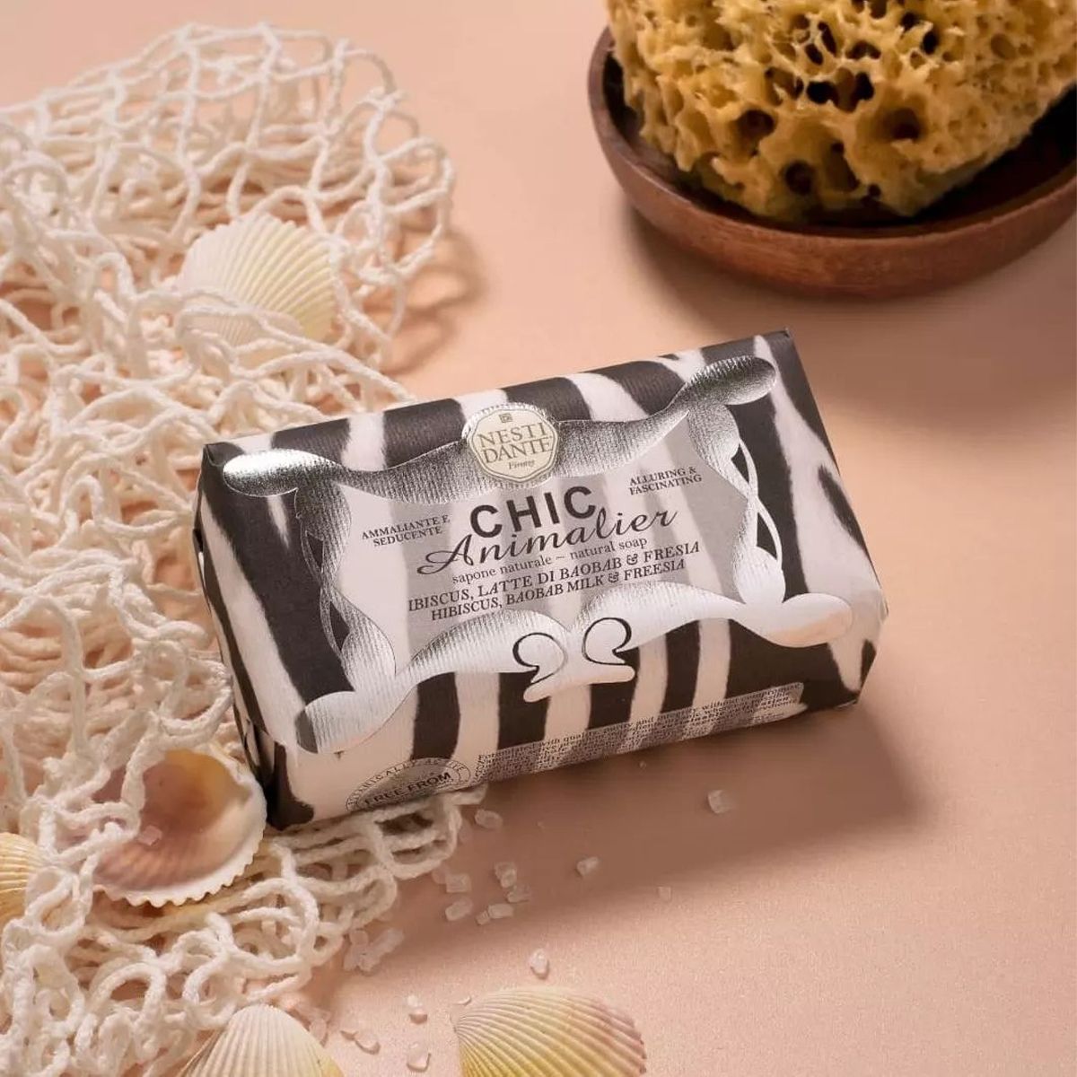 Nesti dante chic animalier hibiscus, baobab mælk fresia sæbe 250gr.