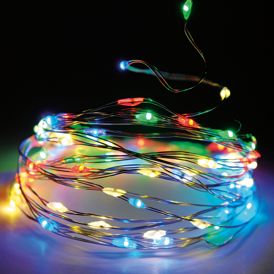 Zilverdraad led multicolor 240 leds 2390cm