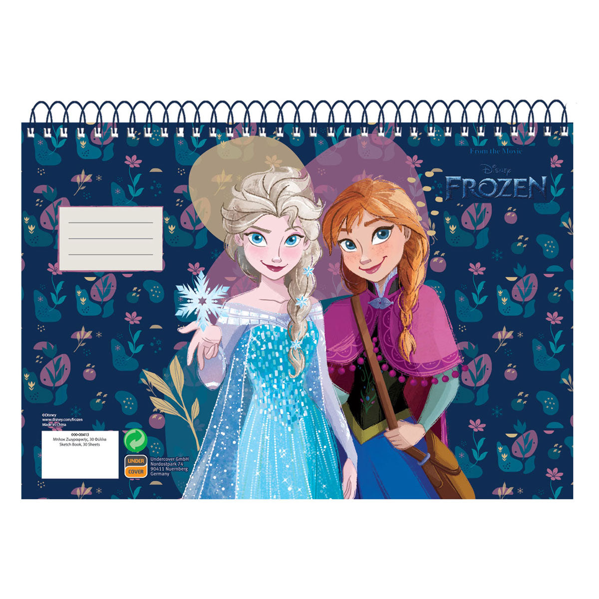 Disney tegning blok frosset A4, 30 ark