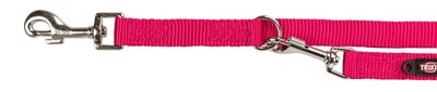 Trixie Dog Leash Premium Double -Stitched Justerbar Fuchsia