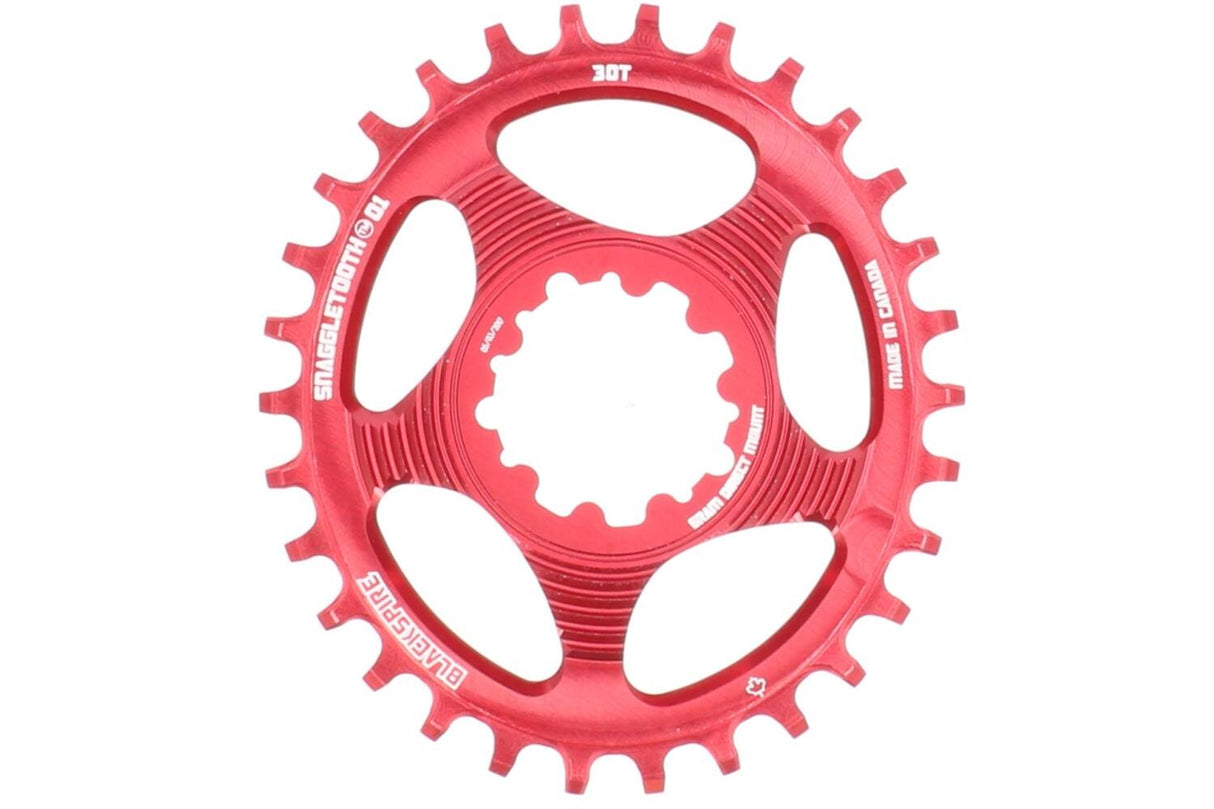 Blackspire Chaining Leaf Snaggletooth Oval SRAM Spline 30 6mm Offset Rød