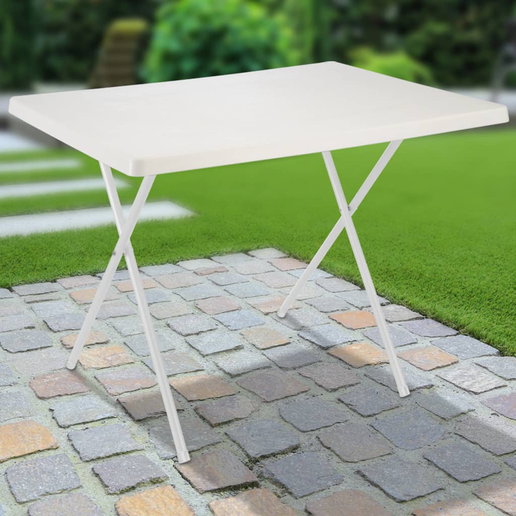 Hej hej campingbord sammenfoldelig justerbar 80x60x51 61 cm hvid