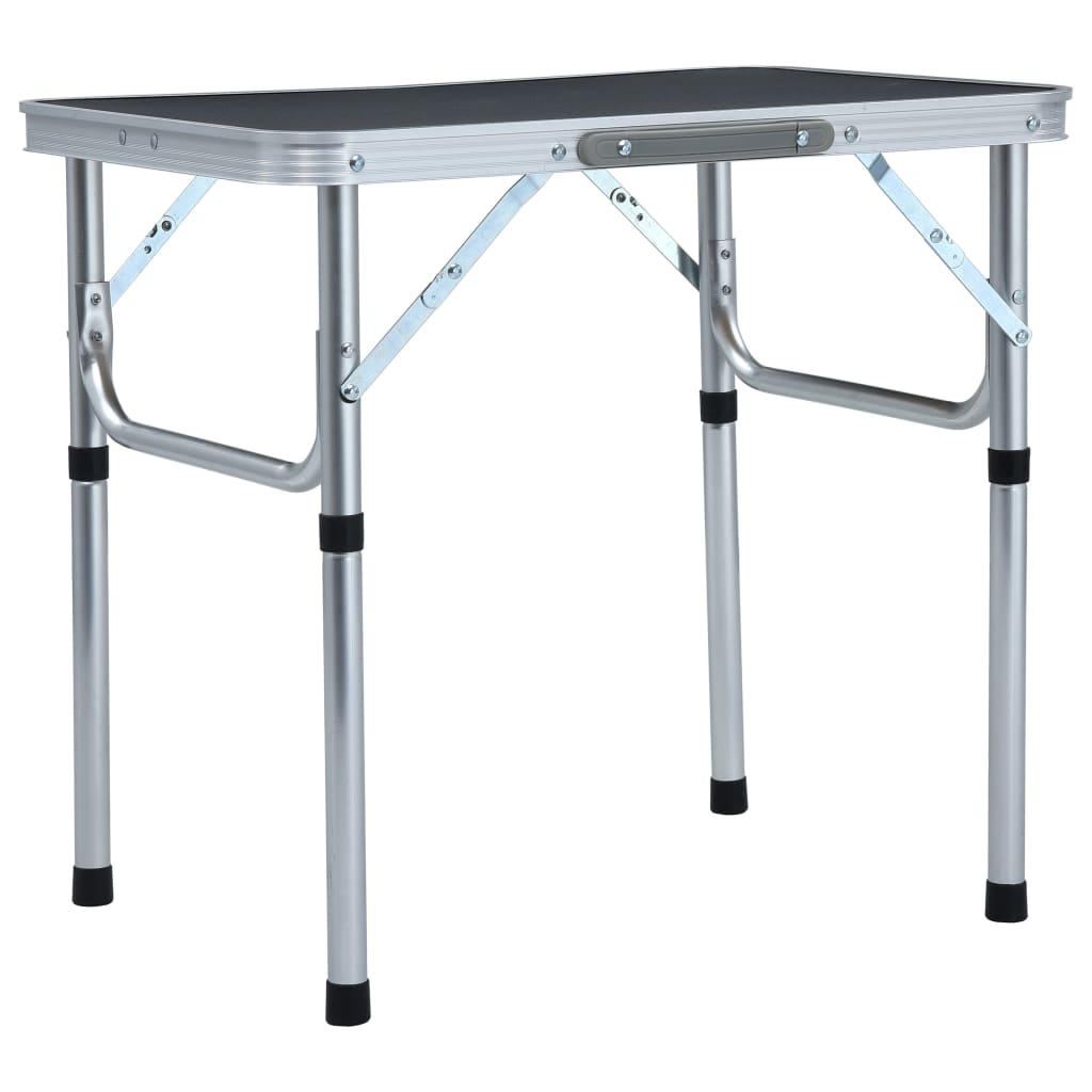 Vidaxl campingbord sammenfoldelig 60x45 cm aluminium grå