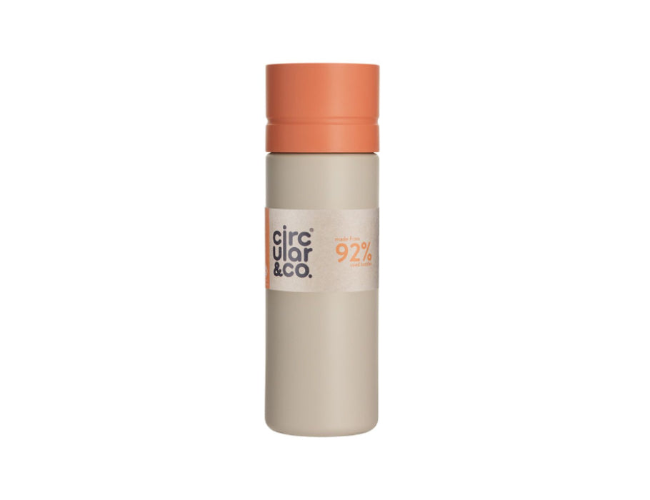 Circular Co. Cirkulær flaske 600 ml creme orange
