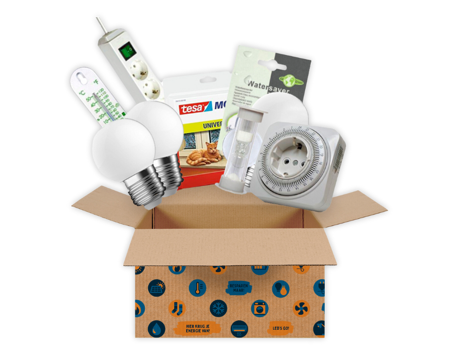 Energibesparende kasse Energibesparelsesboks Medium Mix