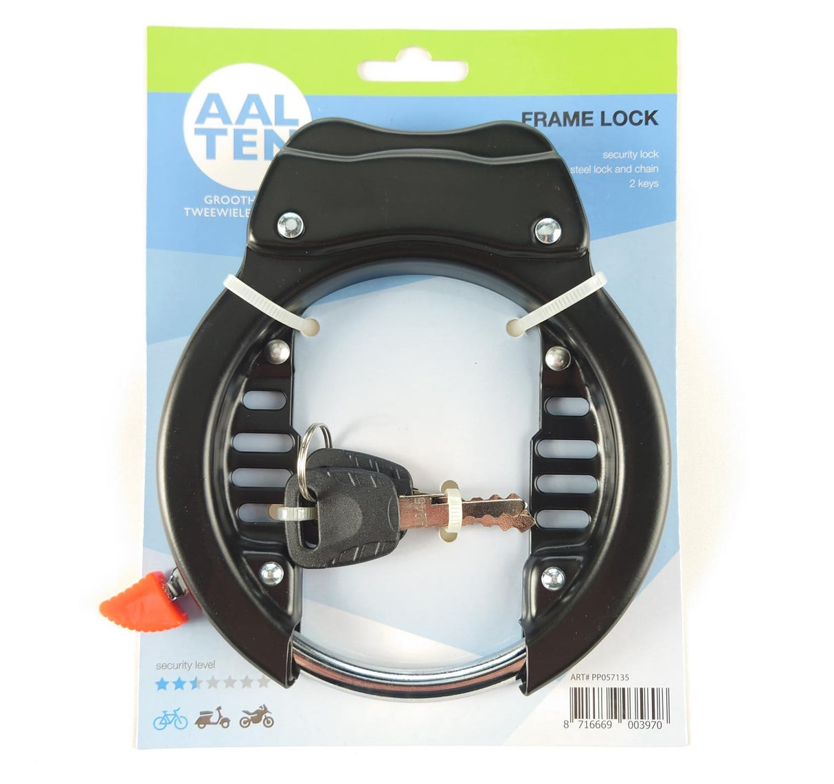 Lås Portur Ringslot Steel Black