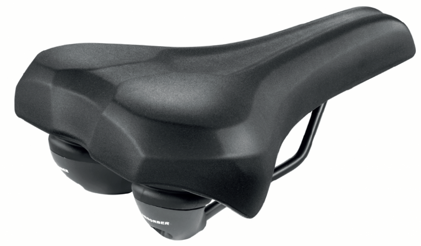 Selle MonteGrappa BMG 5008 Plus Ebike Saddle Elastomeri Rigida Black
