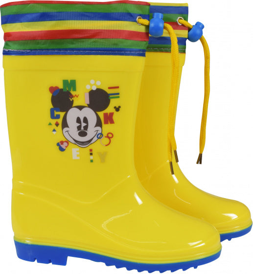 Disney Rain Boots Mickey Mouse Junior PVC gul størrelse 30-31