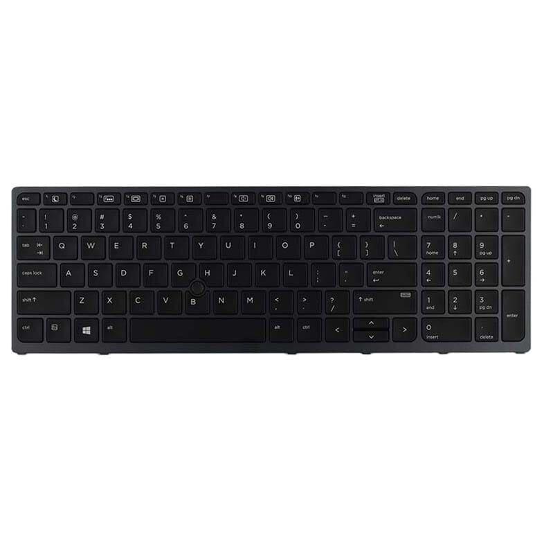 HP bærbar tastatur QWERTY US + baggrundsbelysning
