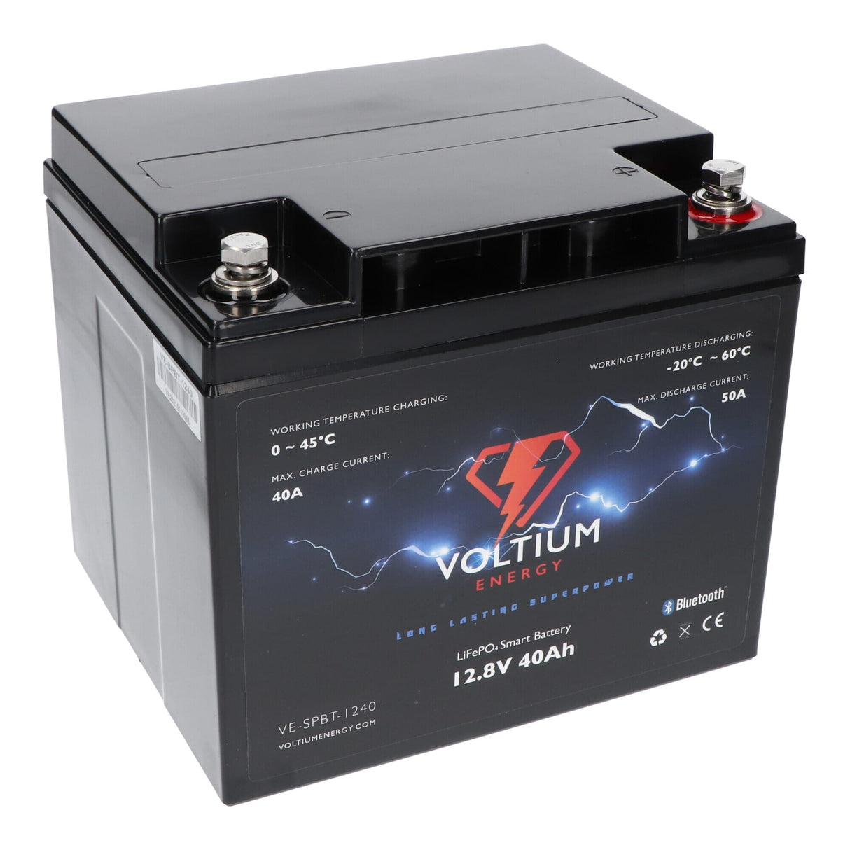 Voltium Energy LifePO4 Batteri 12.8V 40AH Bluetooth