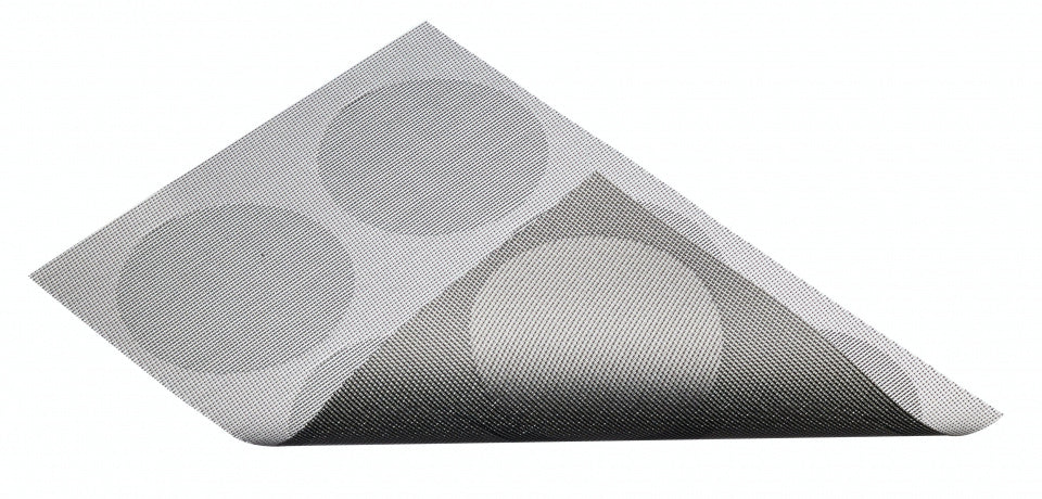 Kitchenclet placemat 30 x 45 cm PVC polyester sølvgrå