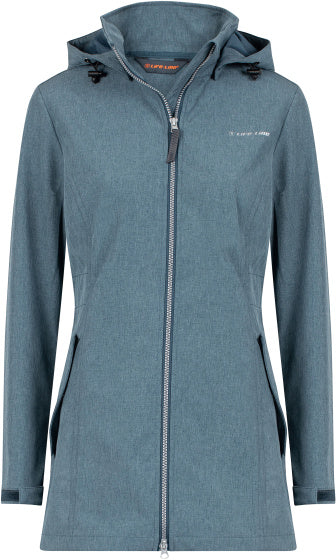Life Line Harper Softshell Parka Ladies Blue Gray Størrelse 42