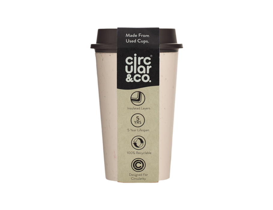Circular Co. nu cup kaffe skåret 340 ml creme sort