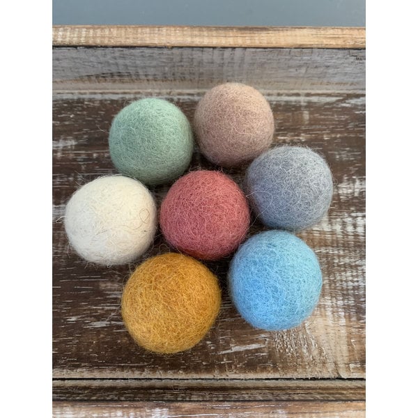 Papoose Toys Papoose Toys Earth Felt Balls 3,5 cm 7pc