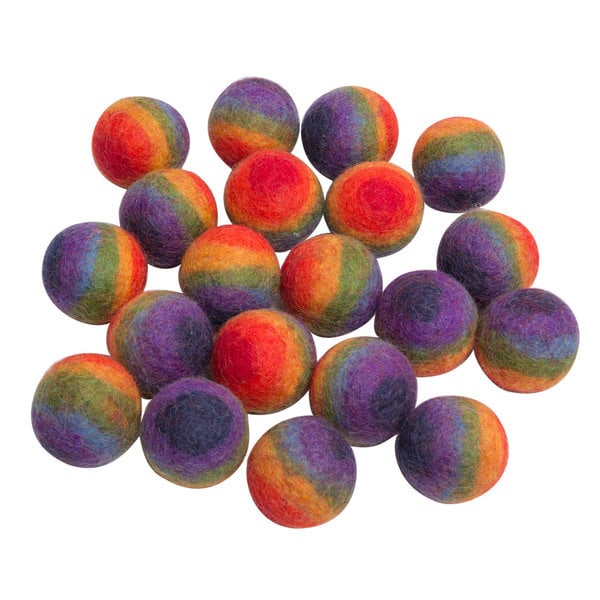 Papoose Toys Papoose Toys Rainbow Balls, 3,5 cm 20 pc