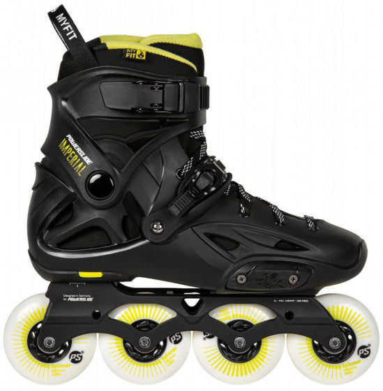 PowersLide inline Skates Imperial One 88A Hardboot Black Mt 39 40