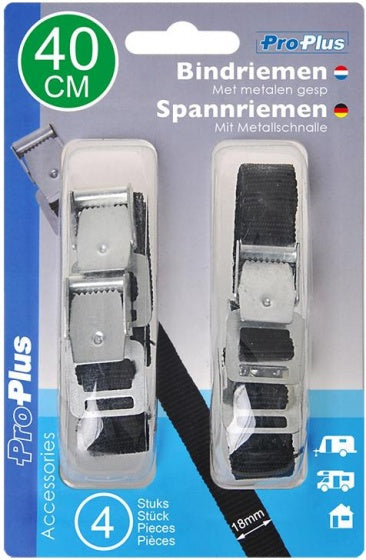 ProPlus bindriards 18 x 400 mm polyester sort 4 stykker