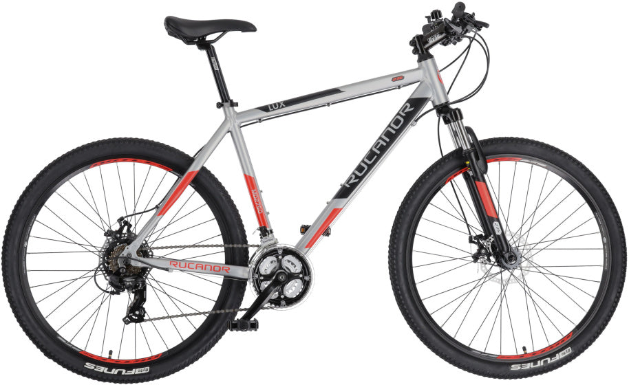 Rucanor Lux 27,5 tommer 51 cm MEN 21V Mekanisk skive Brake Sølvrød