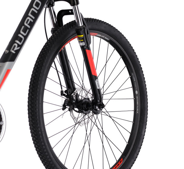 Rucanor Lux 27,5 tommer 51 cm MEN 21V Mekanisk skive Brake Sølvrød