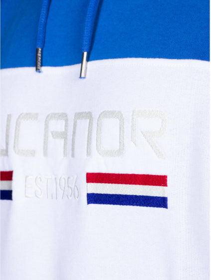 Rucanor Trevor Sweater Hoodie Men Blue White Størrelse L