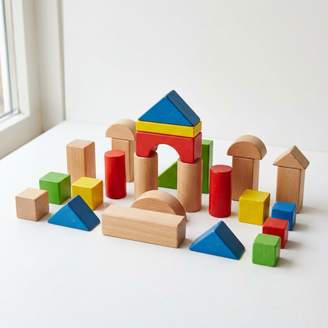 Houten blokken wooden building blocks