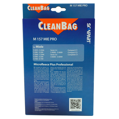 Scanpart cleanbag støvpose m 157 mie pro miele 5 stk