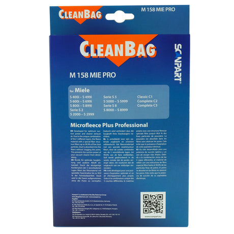 Scanpart cleanbag støvpose m 158 mie pro miele 5 stk