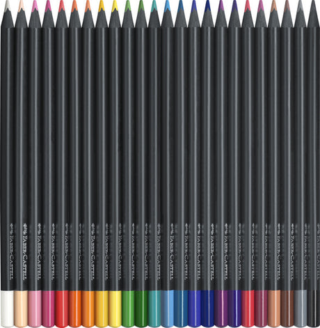Faber-castell farveblyanter - sort udgave - 24 dele - fc-116424