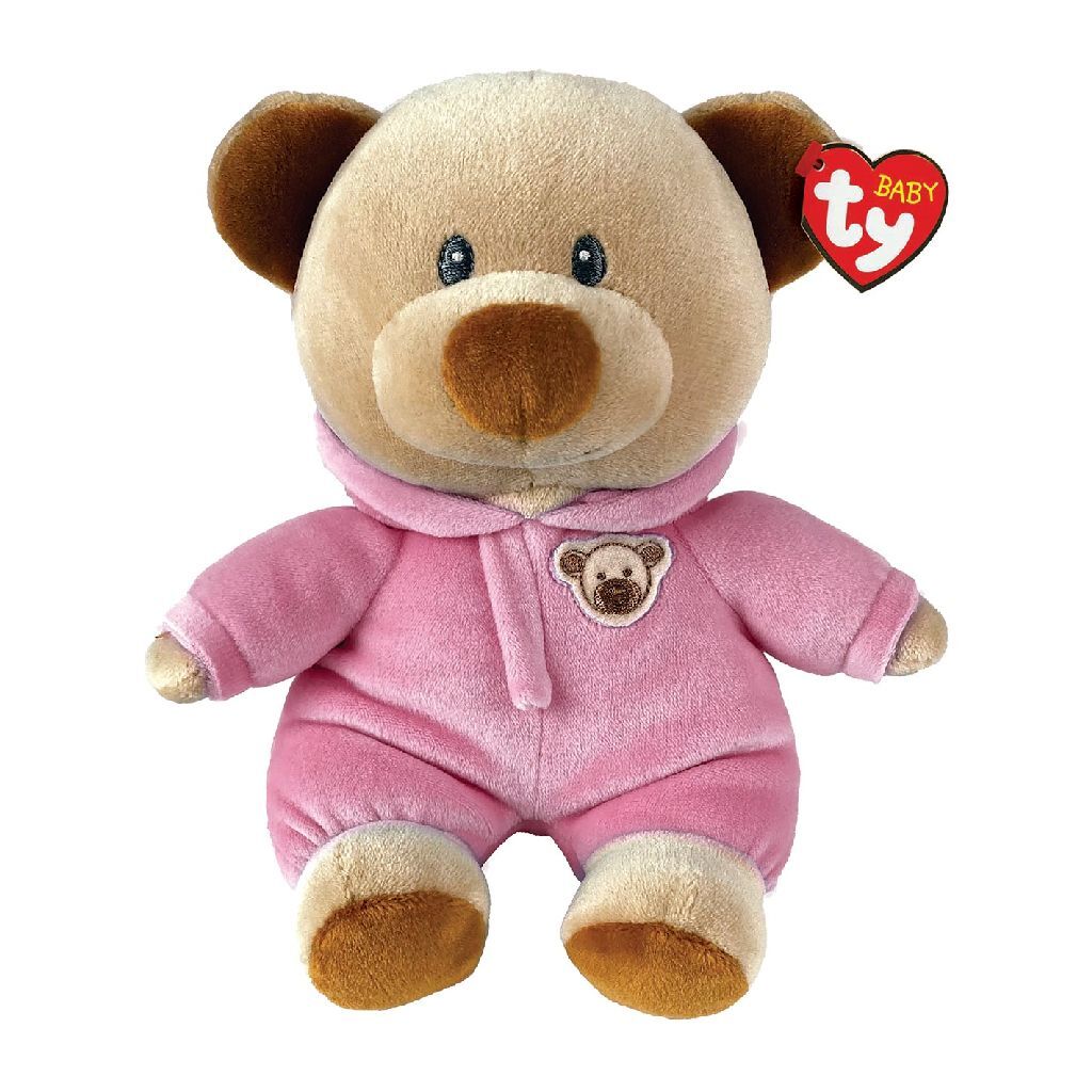 Ty ty baby krammepyjamas bjørn 15 cm pink