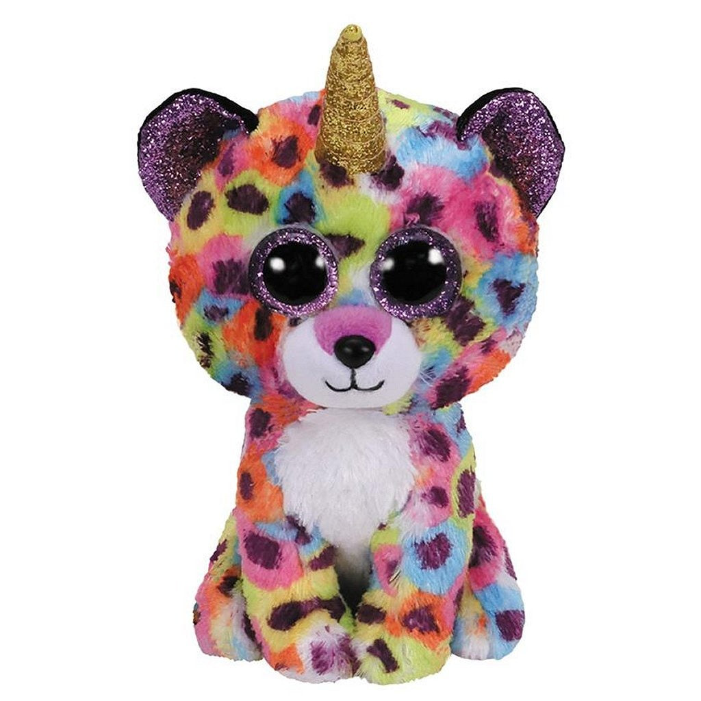 Ty beanie boo #039;s leopard-enhjørning kæletøj giselle 15 cm