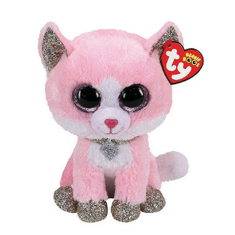 Ty beanie boo's fiona pink kat, 15 cm