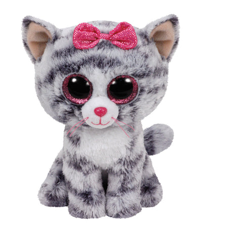Ty beanie boo's kiki plys grå kattekamme 15 cm