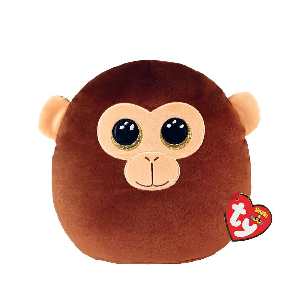 Ty Beanie Ty Squish a Boo Dunston Brown Monkey, 20 cm
