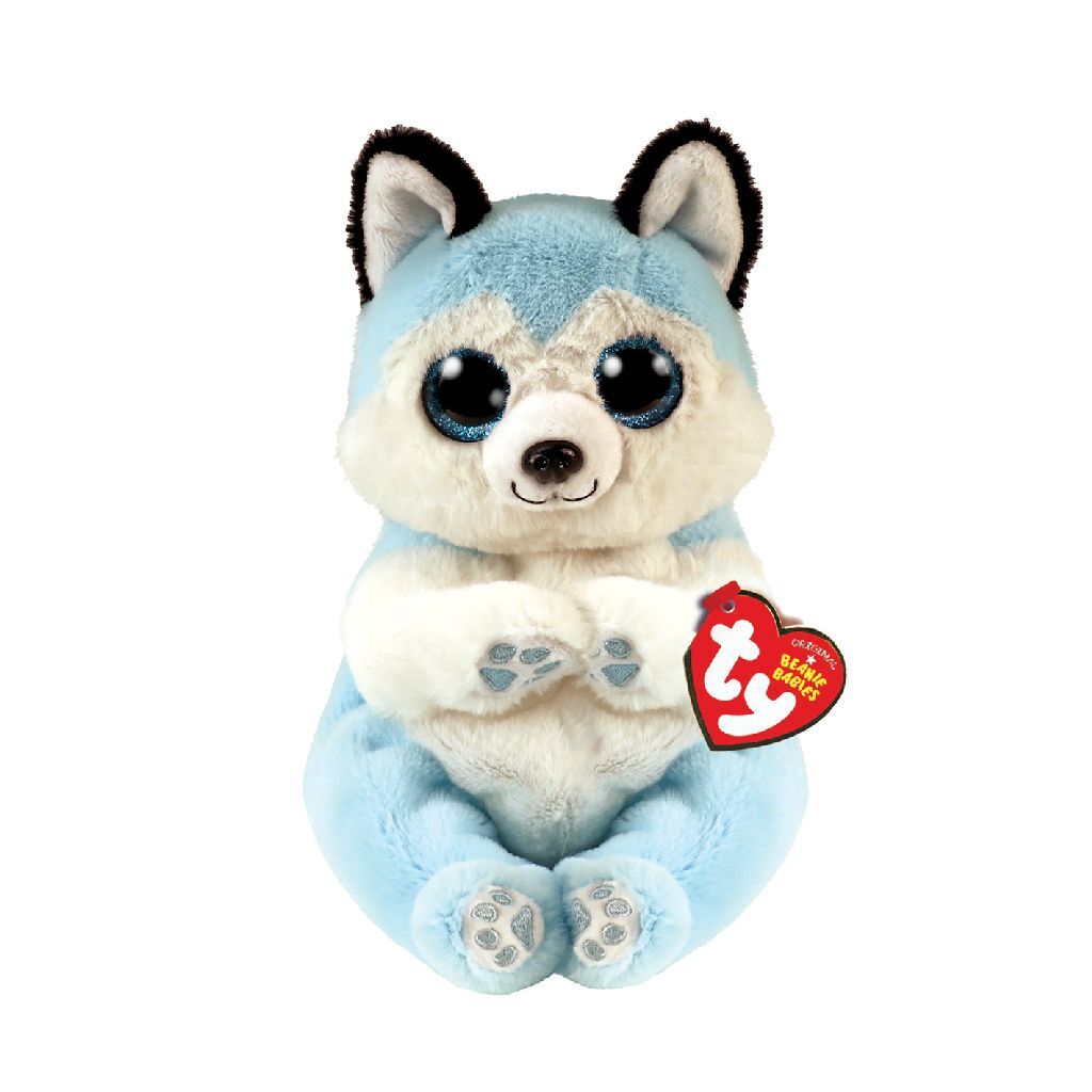 Ty beanie baby maver torden blå husky, 15 cm