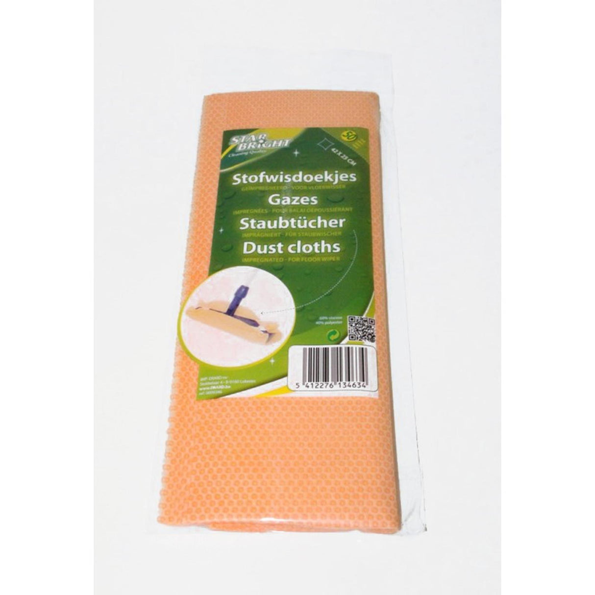 Starbright støvservietter imprægneret orange 50 stk 42x25cm