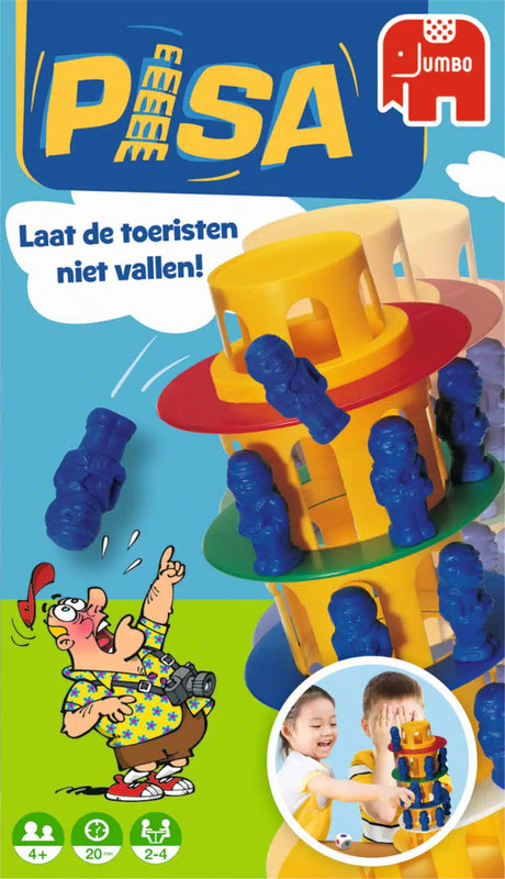 Jumbo Tower of Pisa - actionspil - fra 4 år - 2 til 4 spillere - brætspil for børn - familiespil